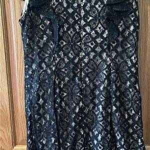Elegant Black Lace Skirt